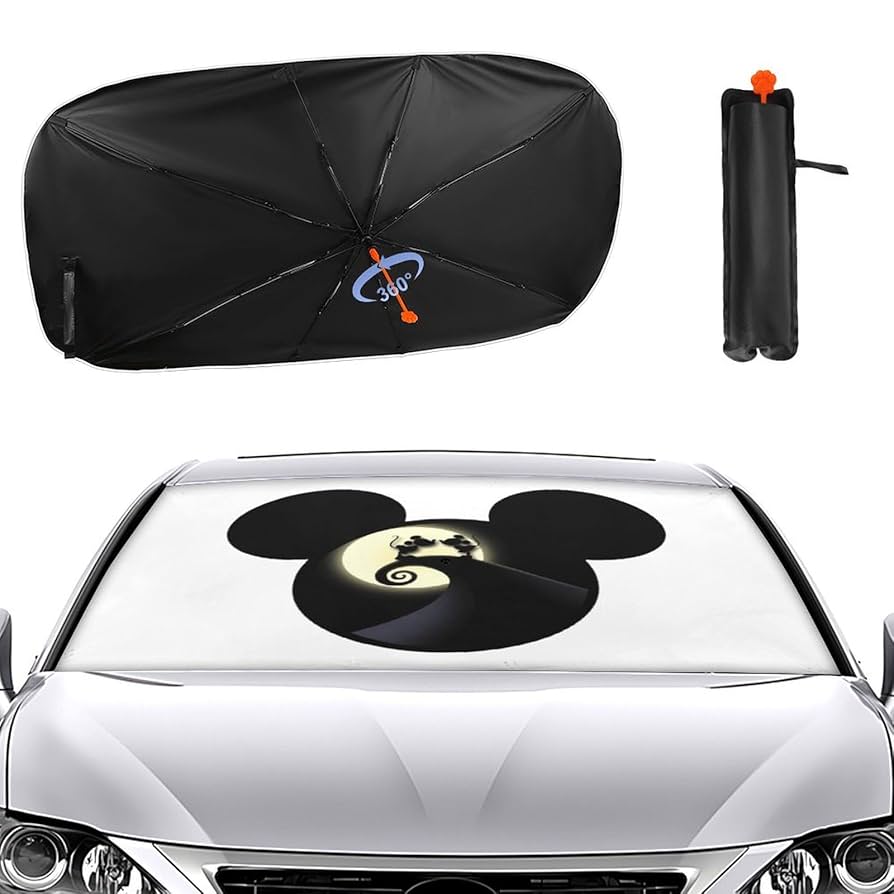 Amazon | ミッキーマウス 車用 サンシェード 傘型 折り畳み式